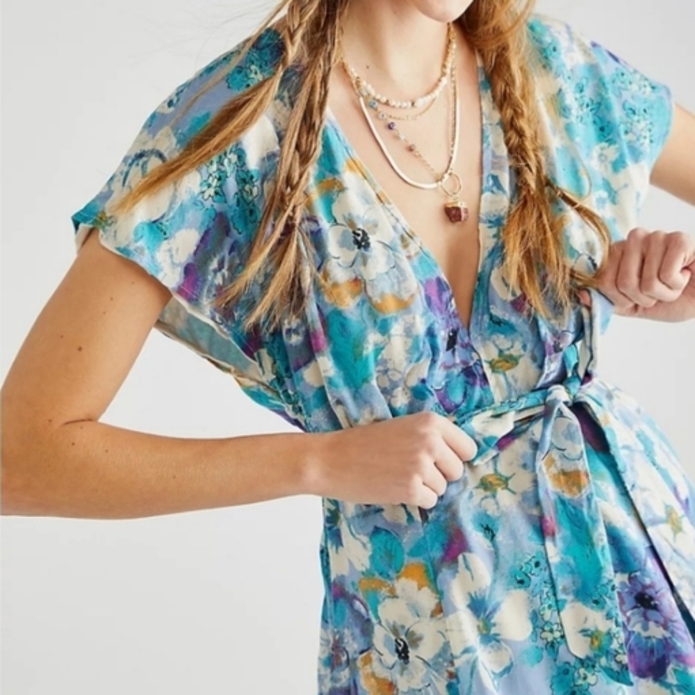 Free People Freddy Tie Mini Dress